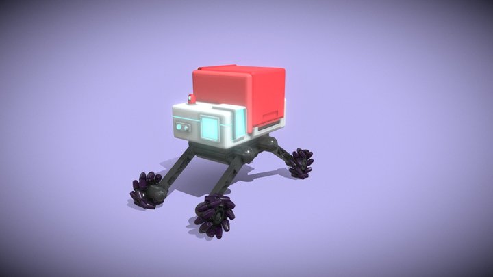 delivery robot [Low poly] 3D Model