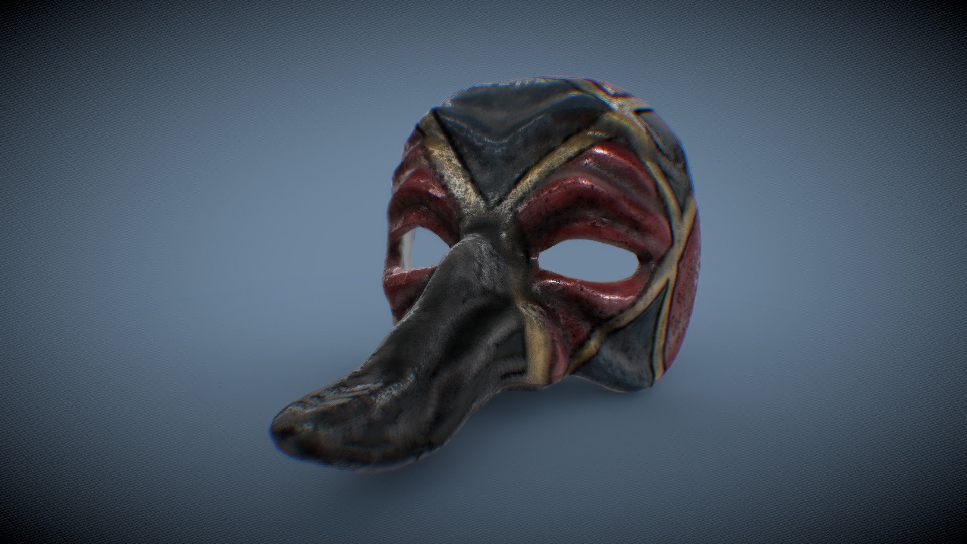 Harlequin ceramic mask