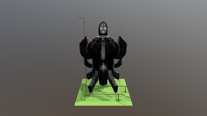 Alien base in minecraft 3D Model