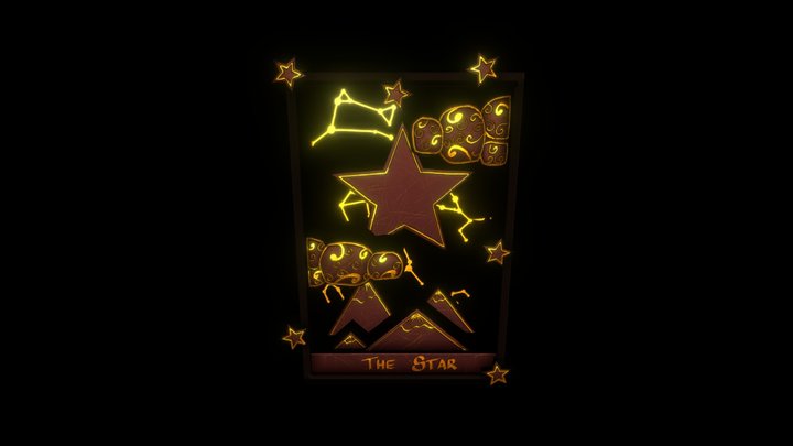 Tarot Card - The Star 3D Model