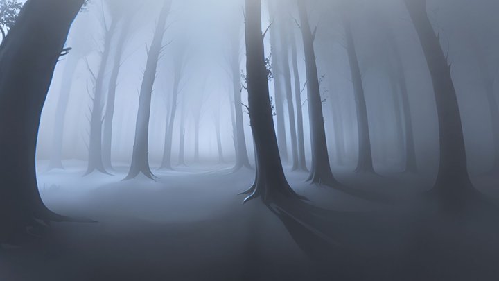 creepy misty forest  skybox 3D Model