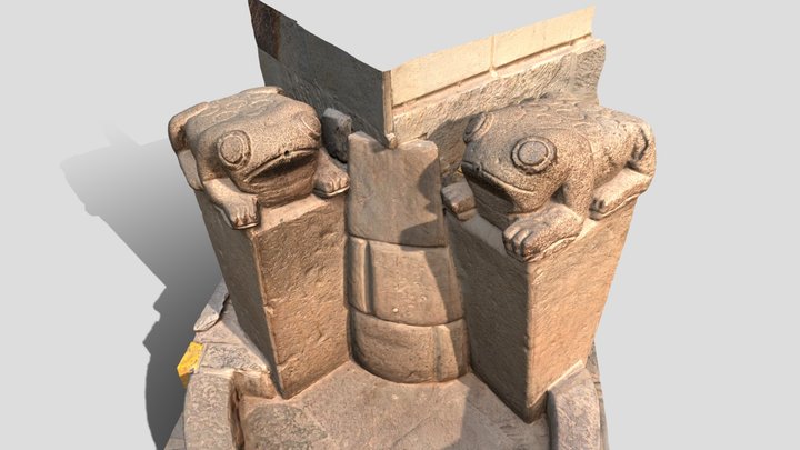 Stone Fountain with Frogs – Pisac Main Square 3D Model