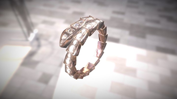 Bvlgari Snake Shape Ring K.C. 3D Model