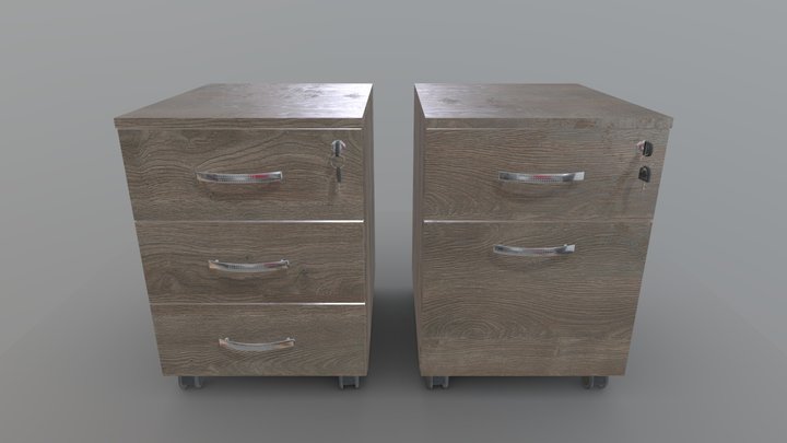 Office storage chests wooden – Modèle 3D gratuit STL