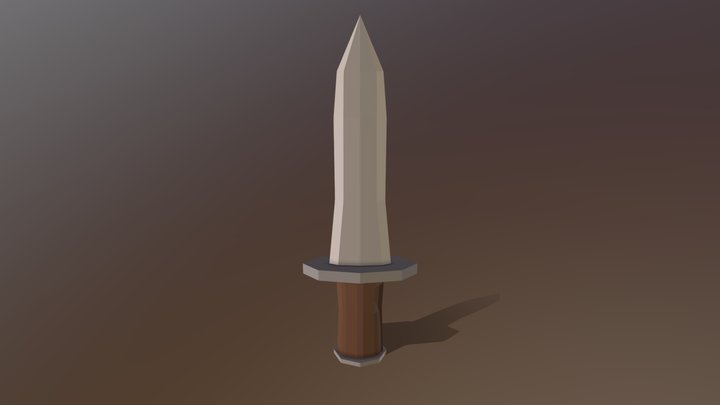 Low-Polly Dagger 3D Model
