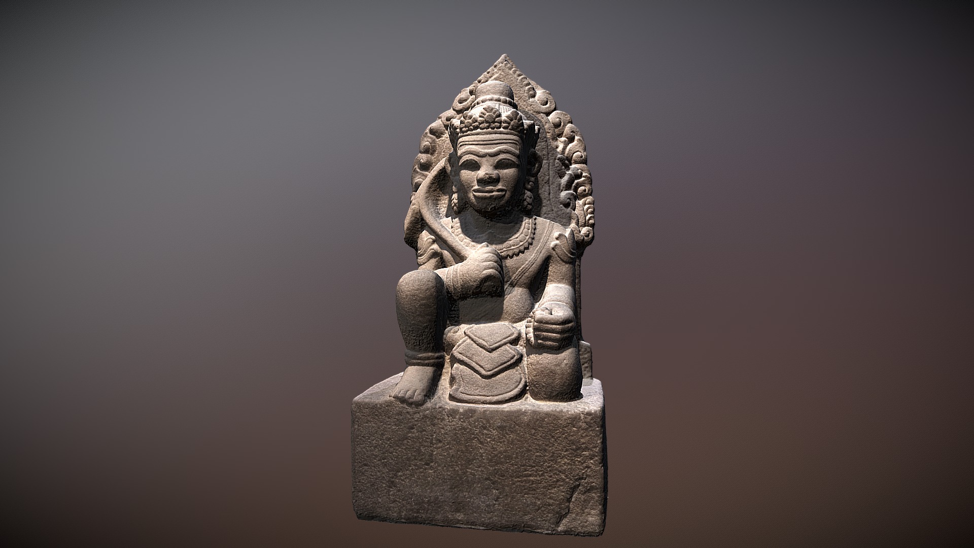 3D model Champa Balarama - This is a 3D model of the Champa Balarama. The 3D model is about a stone statue of a lion.