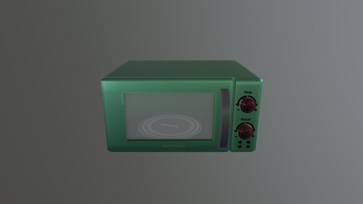 Cartoony Microwave 3D Model