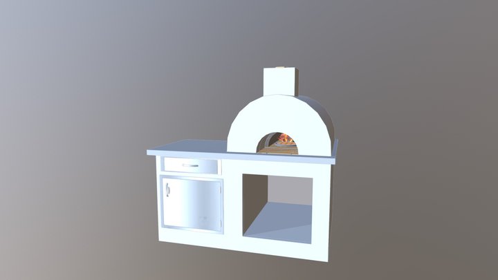Custom Pizza Oven 3D Model