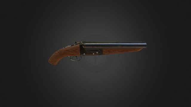 Double Barreled Sawed off Shotgun 3D Model