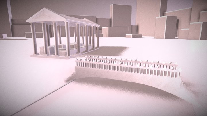 Temple 2 - boxes 3D Model