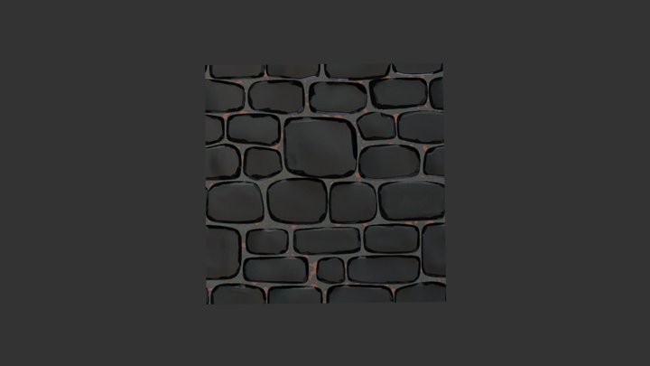 Stone Wall 3D Model