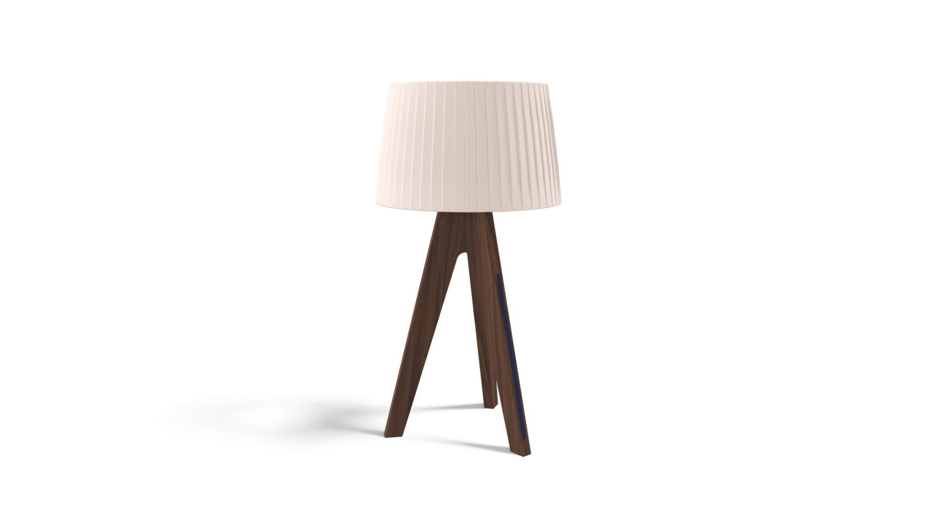 Miller Table Lamp, Walnut and Navy