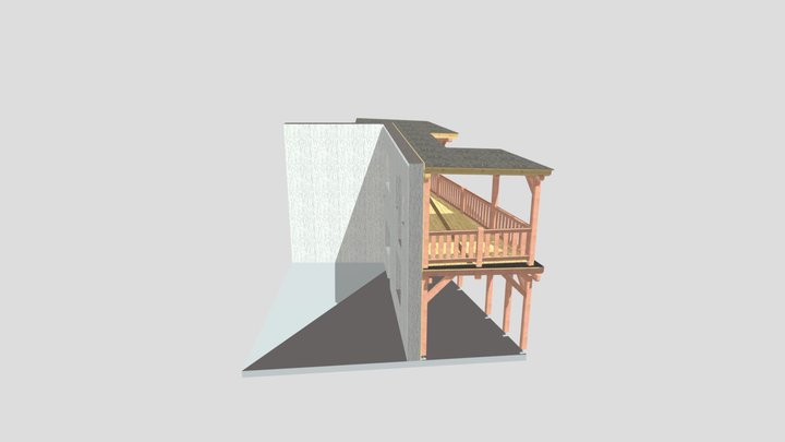 Entwurf Balkonanlage 3D Model