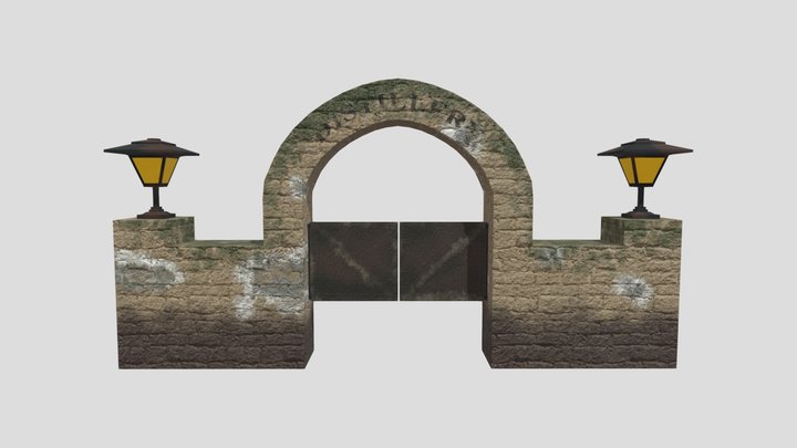 Final Front Gate (Assignment 1) - Riley Bottesch 3D Model