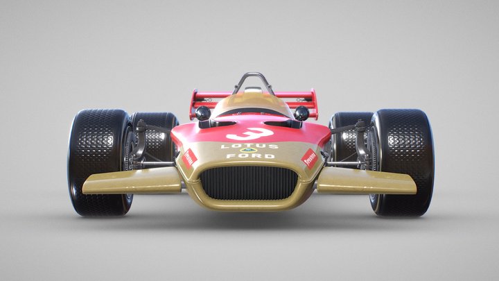 Lotus 49c F1 Car 3D Model