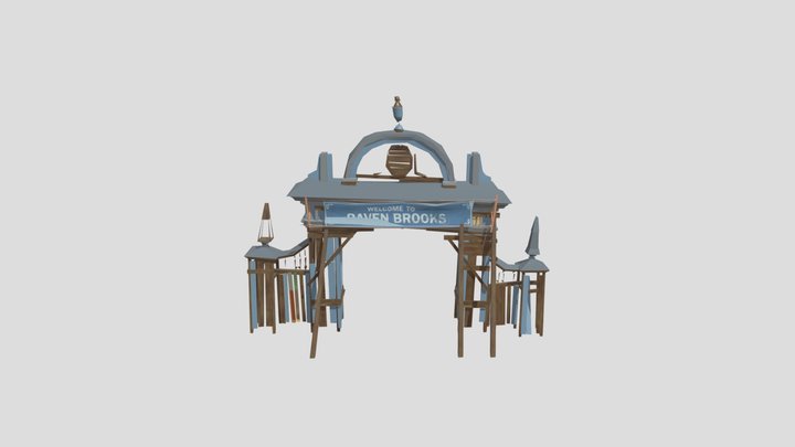 Hello Neighbor 3 Prototype 3 Raven Brooks Sign 3D Model