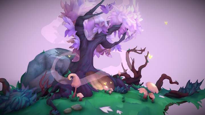 Stylized Tree 3D Model