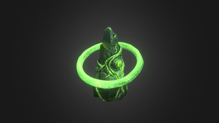 Stylized Toxic Serpent Venom Stone (Game Ready) 3D Model
