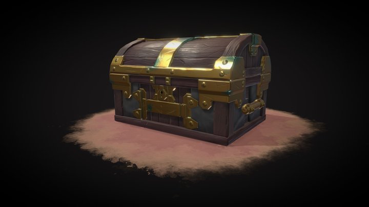 Treasure chest Assignment 1 Game Art 2 3D Model