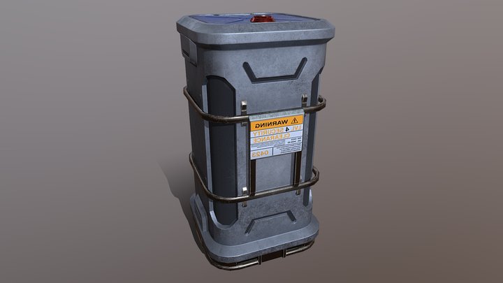 Square trash cans 3D Model