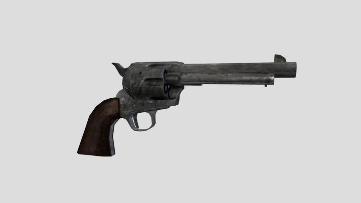 RDR1 - Cattleman Revolver 3D Model