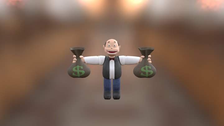 Mr. Money Bags 3D Model