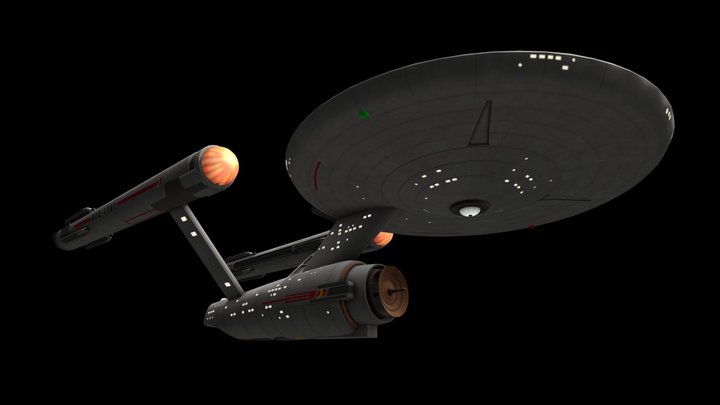 Star Trek - Constitution Class (TOS) 3D Model
