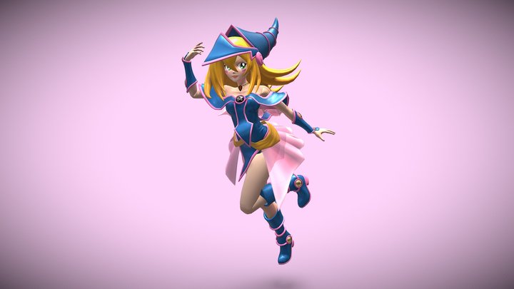 Dark Magician Girl Fan Art 3D Model