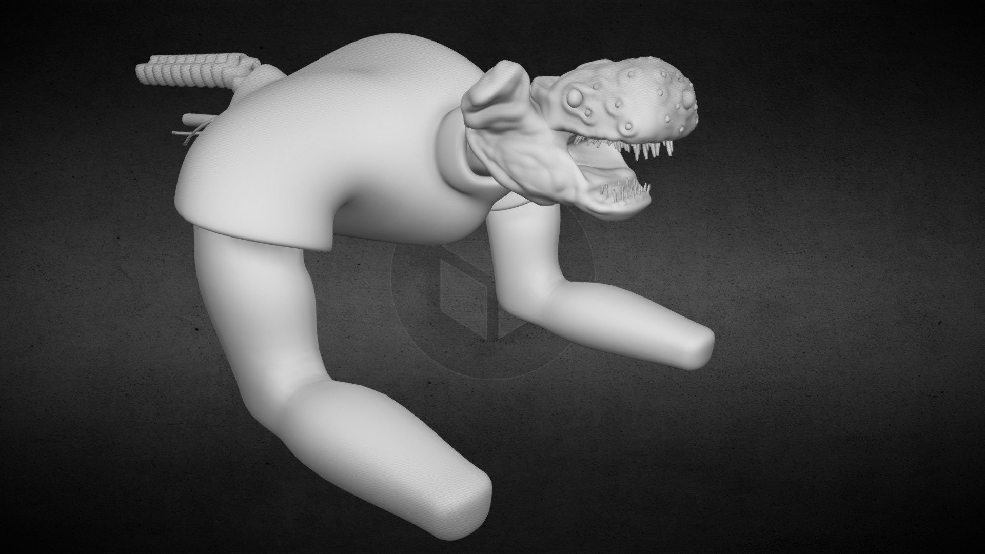Mutated Human Creature (Unfinished) - Download Free 3D model by ...