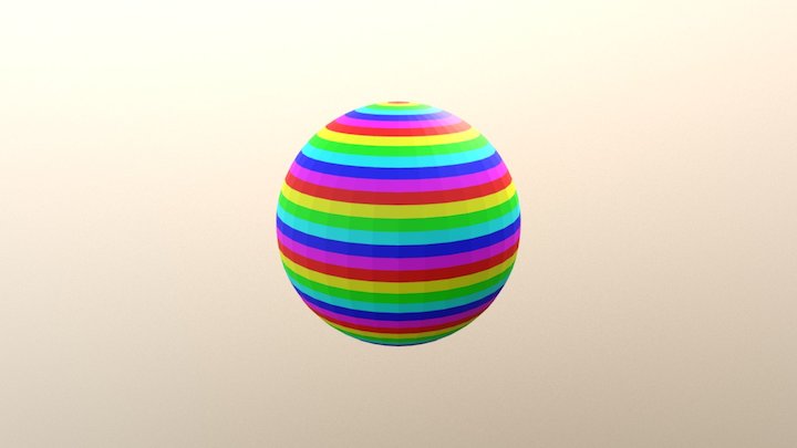 UV Sphere 36x36-6-color-horizontal 3D Model