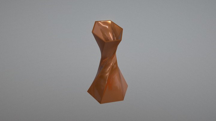Slanted Vase 3D Model