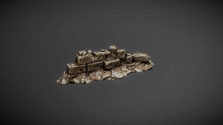 Broken Wall 3D Model