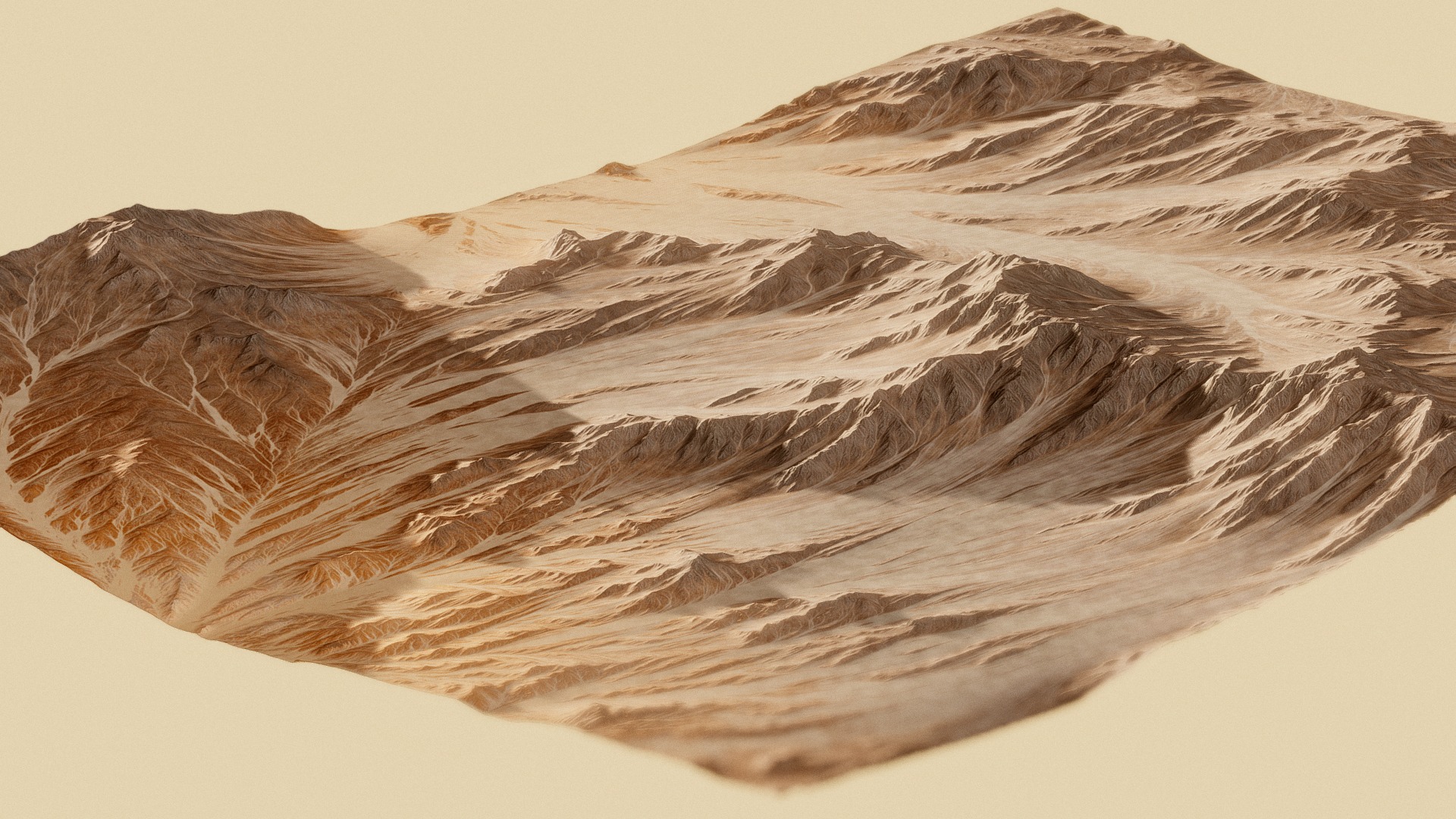 3D model Desert Land - This is a 3D model of the Desert Land. The 3D model is about a large rocky mountain.