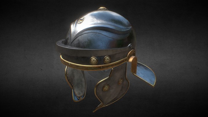 Roman Legionnaire Helmet 3D Model