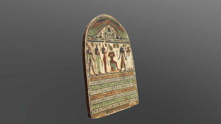 17 Stela of Nakhtmontu, prophet of Amun 3D Model