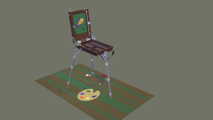 EASEL with details 3D Model