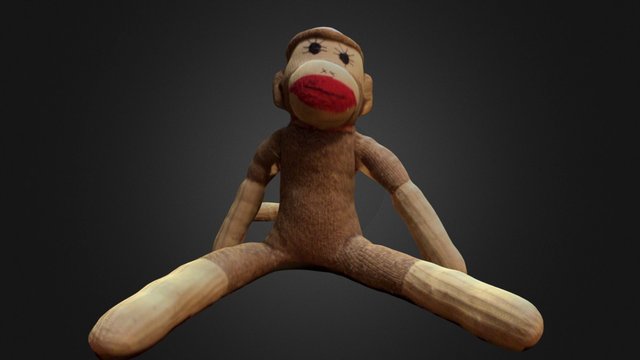 Sock Monkey 3D Model