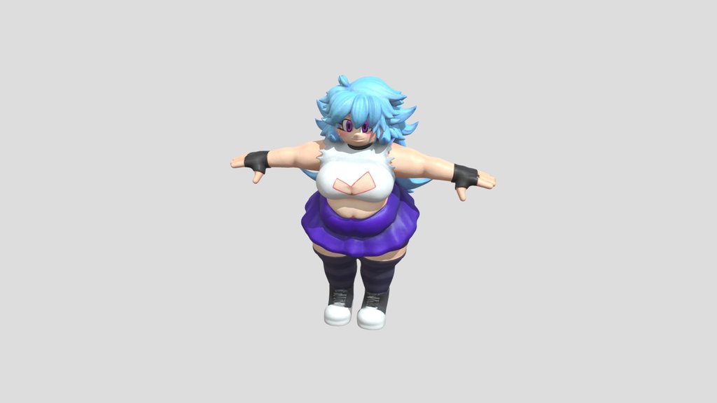 fnf Skyblue 3d Model