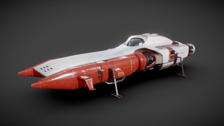 Sci-Fi Ship 3D Model
