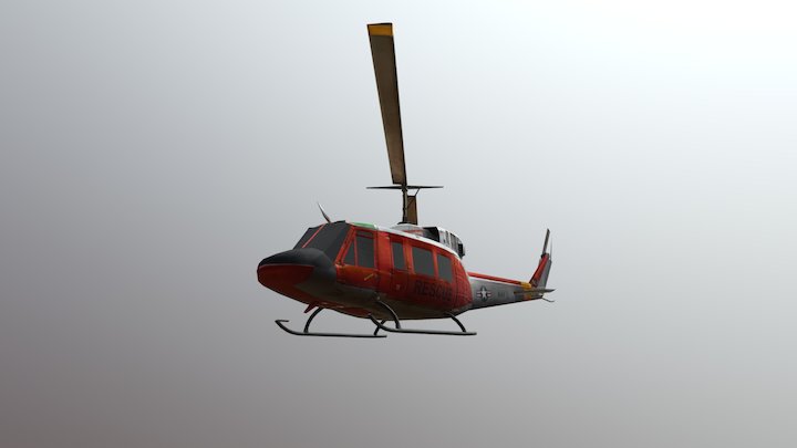 NAVY Rescue- Helicopter 3D Model