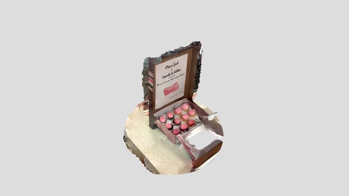 breast cancer cupcakes 3D Model