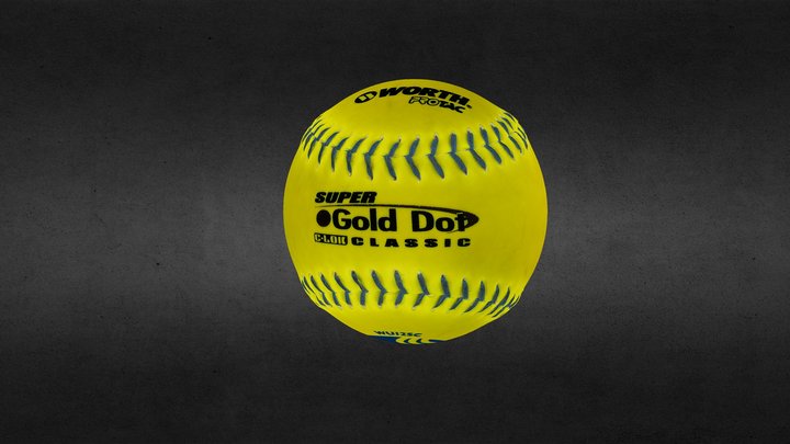 Super Gold Dot Softball 3D Model
