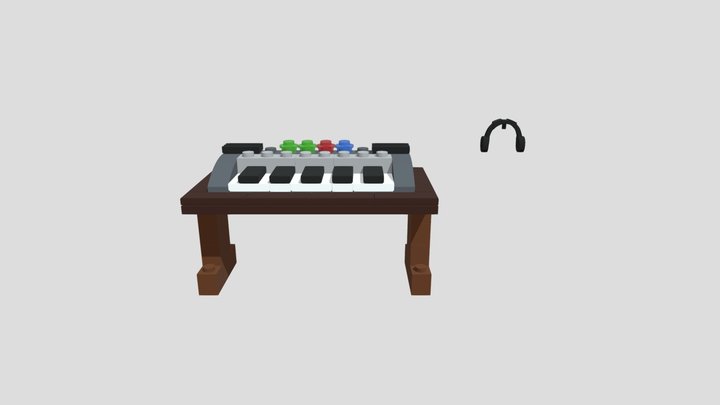 Lego Electric Piano 3D Model