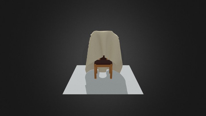 CHAIR DESIGN COVERED IN CLOTH 3D Model