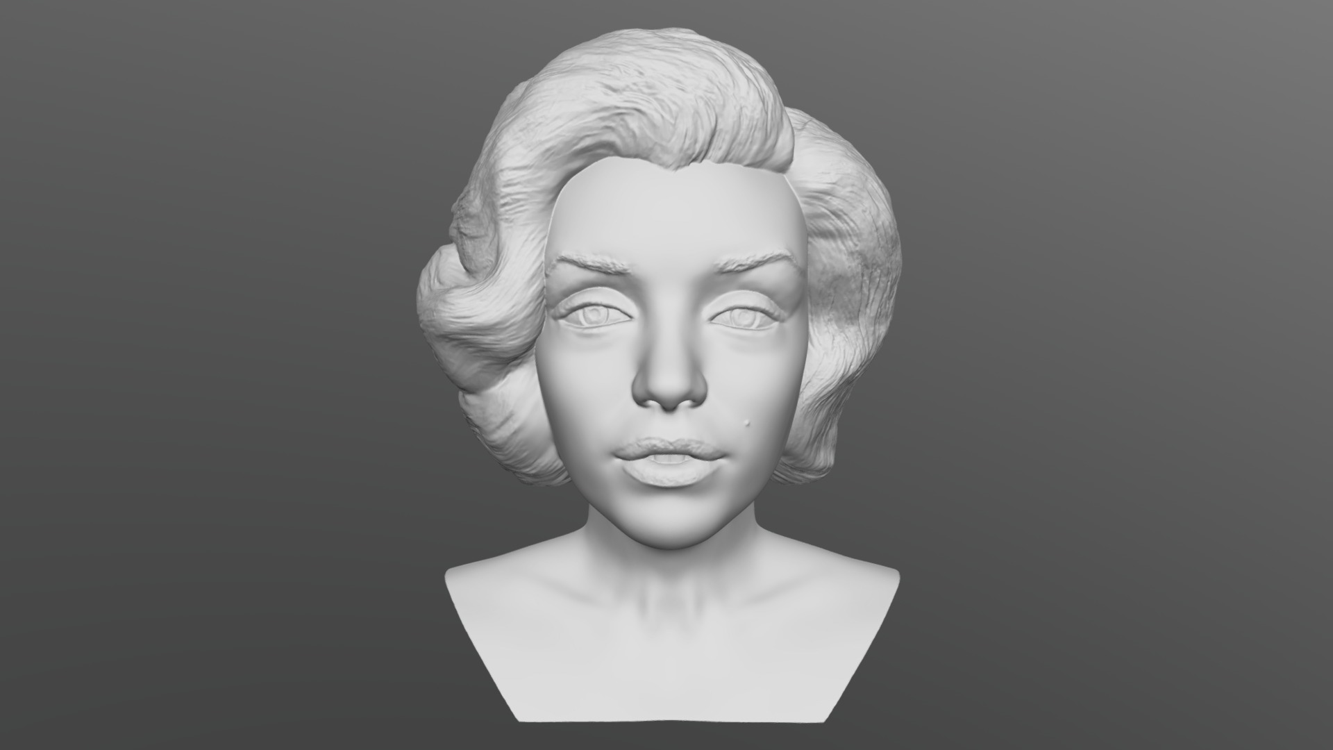 3D model Marilyn Monroe bust - This is a 3D model of the Marilyn Monroe bust. The 3D model is about a statue of a person.