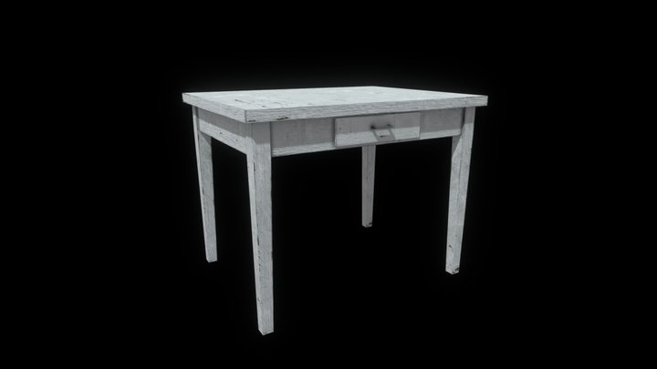 Old soviet table || Gameready PBR 3D Model