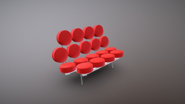 Nelson Marshmellow Sofa, Model by Brian James 3D Model