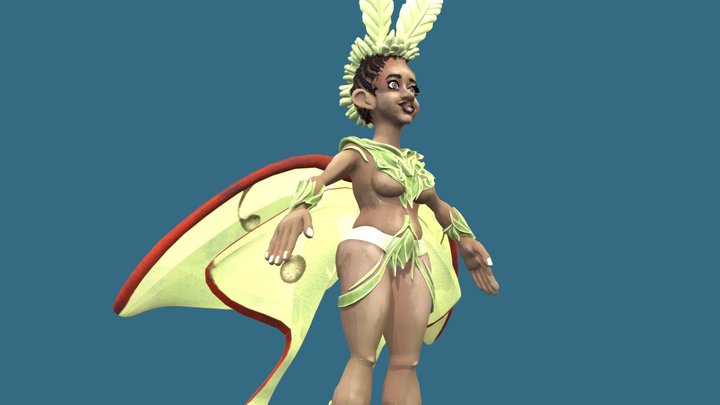 Sexy Moth 3D Model