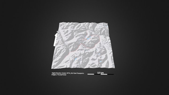 党岭三湖_等高地图 – Gratis 3D-model STL