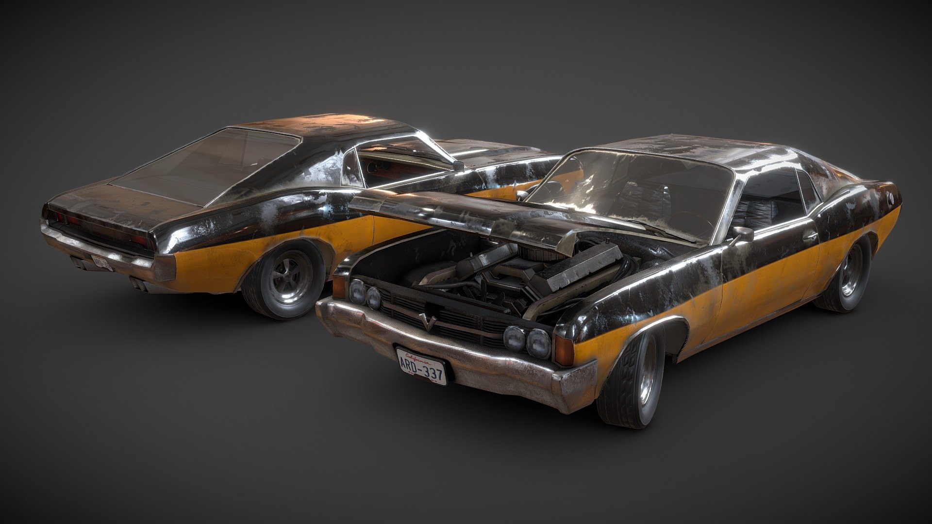 Velocirra Vortex Muscle Car - 3D model by ARDmation (@ardmation